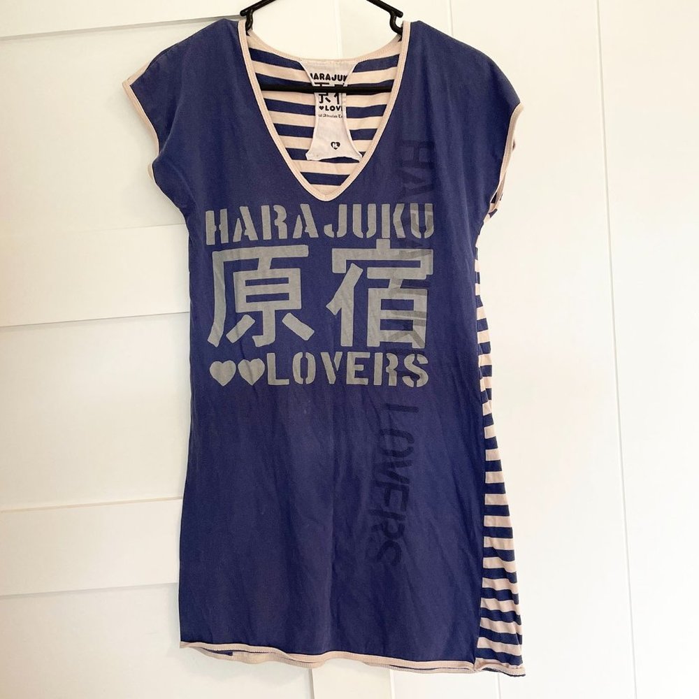 Harajuku Lovers T-Shirt Dress 🤍💙🤍💙